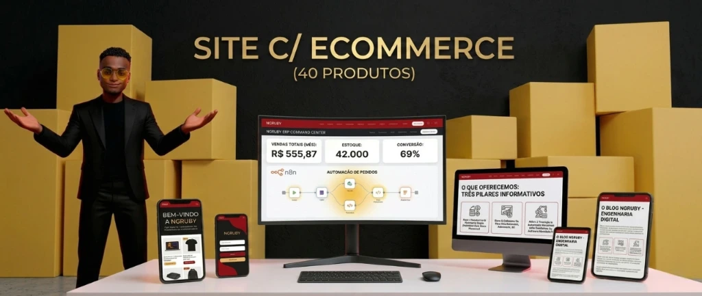 SITE C/ ECOMMERCE - 40 produtos