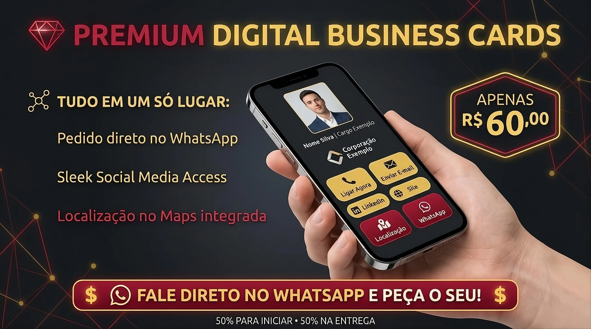 Cartão de Visita Digital Premium